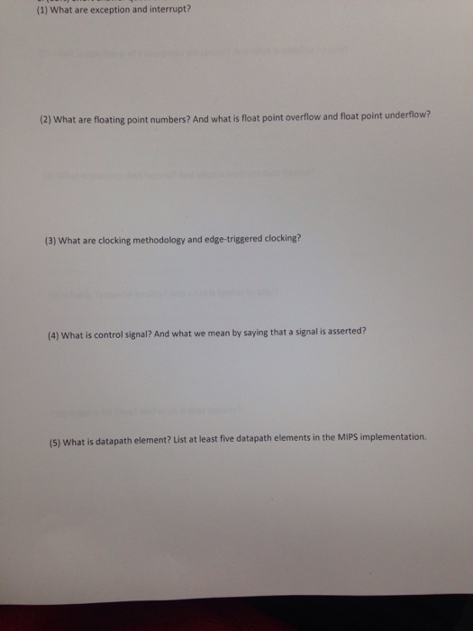 What are exception and interrupt? What are floati