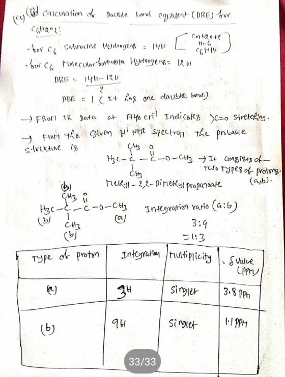 3 0 calculation of double boriol equalent (Dee) for C6H1203 for ce Saturated blydton gens = 140 m four c line.color furtum l