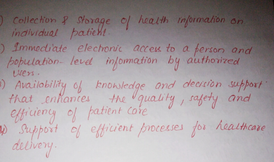 Collechor Storage ol health iformation on individual batieMi İnnnoduate electronic accex to a ferson and ulation.. level inlo