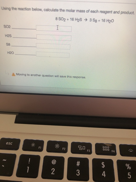 Using The Reaction Below Calculate The Molar Mass Of SolvedLib