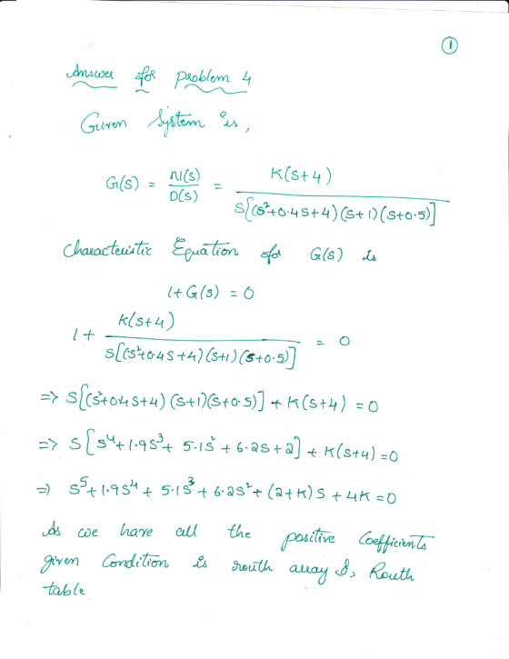 tem as K(S+ 4 G(s)s D(s) s640-45+45) G(s) 5 3 s coe haye a the ctive Coeftinata. table