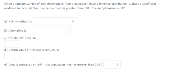 Given a random sample of 500 observations from a population having binomial distribution. Is there a significant evidence to