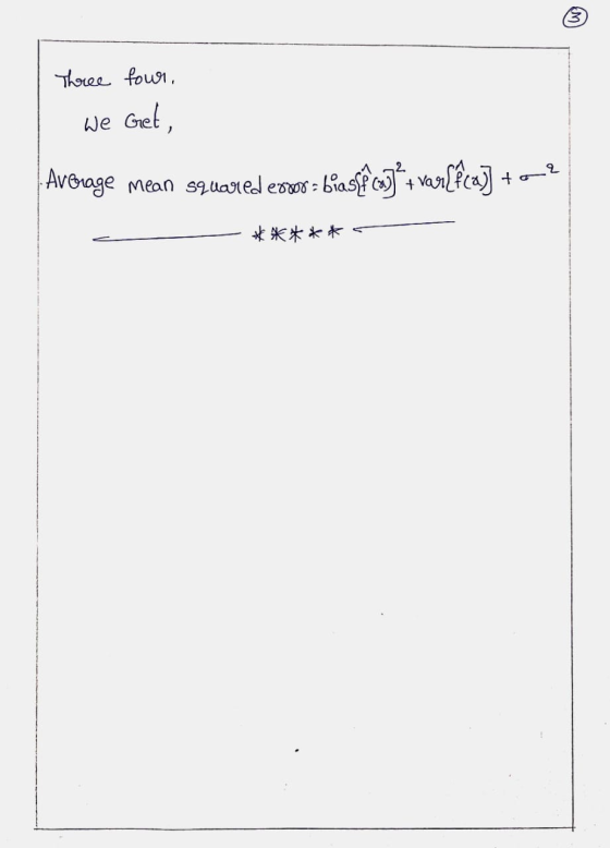 Three four, We Get, Average mean squared eomos = biasff cay i vanlfca] +02 - *****