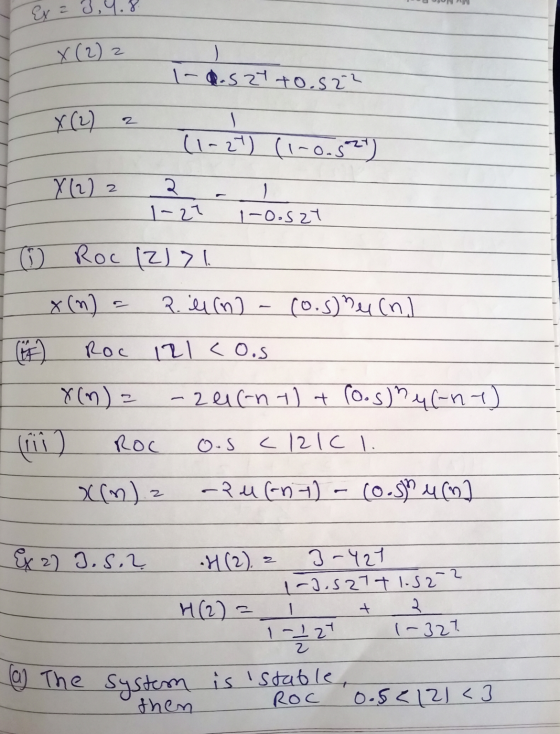 Ex 3,4.8 X (2) 2 I-0.524 +0.52² (1-27) (1-0.52) X (2) 2 2 - 1 1-27 -0.gy o Roc (2) 71 x(m) - Pelan] - (0.5) hecn] ( Roc 121 c