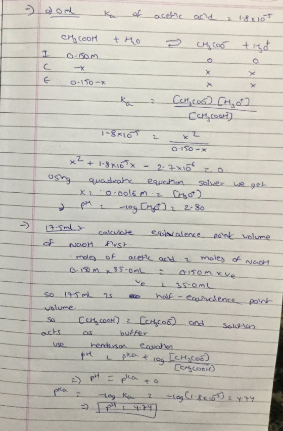 - a one ka of acetic acid a 1-88105 the chcool 0.150m CM₂ coo tiho I O * oxx * 0-150 - ka Ceh.coo) [Hot] [CH₂COOH) 1-88105 x2