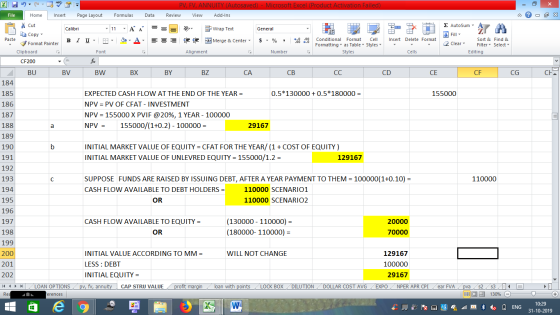 - 2x % Cut PV, FV, ANNUITY (Autosaved) - Microsoft Excel (Product Activation Failed) File Home Insert Page Layout Formulas Da