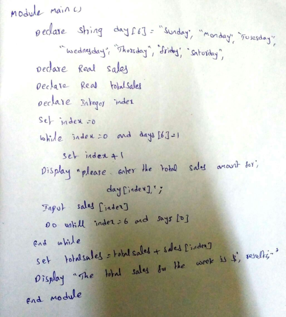 Module main dey, monday asd uAda oedare Real sales ecae Real houl sales sel index ease GAey the o iaderj end module