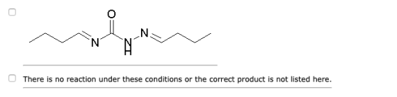 There is no reaction under these conditions or the correct product is not listed here.