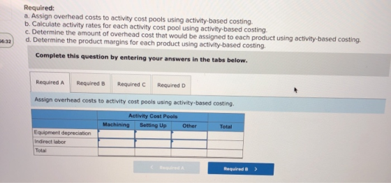 Required: a. Assign overhead costs to activity cost pools using activity-based costing. b. Calculate activity rates for each
