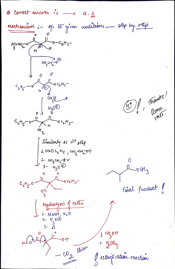 # Comeet answer is - and Mechanism or Ale to given conditions - step by step CH, CH 0 o 1 Chile ot 30 H.-o och 5 тай. а Ос