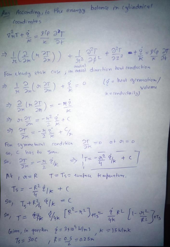 Coond i na be にとっヒ 2 radial Volume ron symmetrical condiho, 2「-o atot =0 se, C has to っ九 5o HTs
