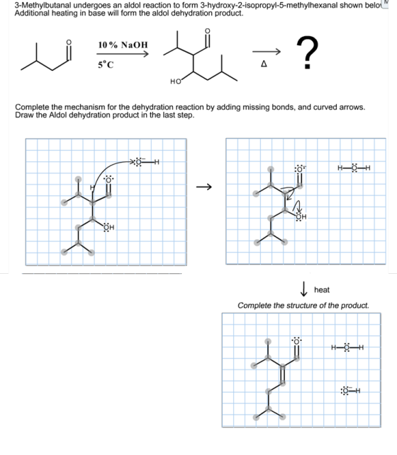 3-Methylbutanal undergoes an aldol reaction to for