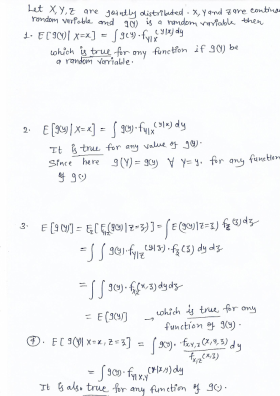 random varfobla and 3) a tohich i tru, for omy functfion if 90) be a random Variable İtrue for any value°1.Jy) IE E (Xy] _.ohich true for ong function 3y)