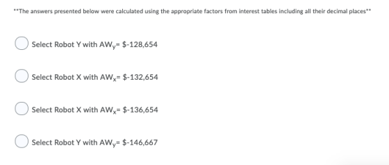**The answers presented below were calculated using the appropriate factors from interest tables including all their decimal