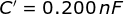 C'=0.200\: nF