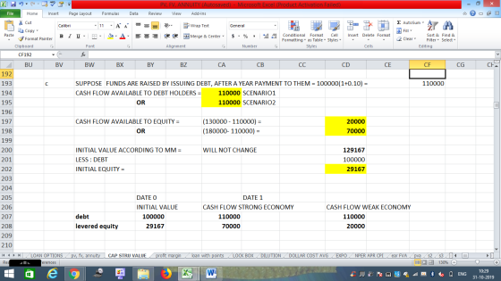 PV, FV, ANNUITY (Autosaved) - Microsoft Excel (Product Activation Failed) Review View Add-Ins File Home Insert Page Layout Fo