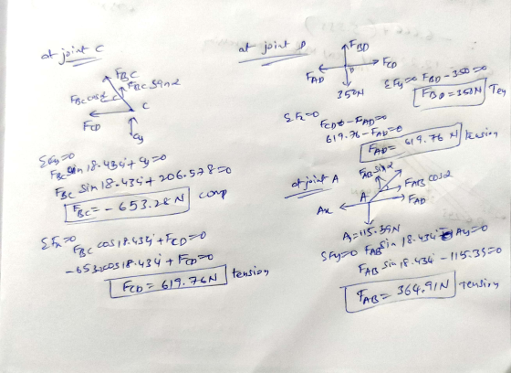 at joint d e at joint c TF BD o → Flp : Tac re cona FAD [ Fyn FBO o FOR-300 to Trecos de la Fincsene COM Tey 350 B0=350N {FO