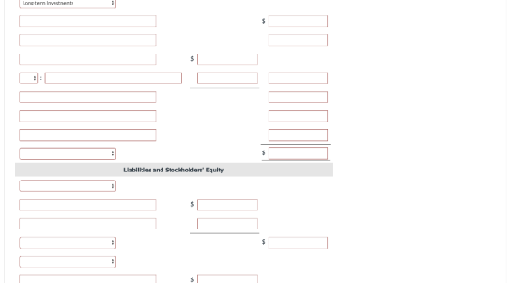 Long-term Investments Liabilities and Stockholders Equity