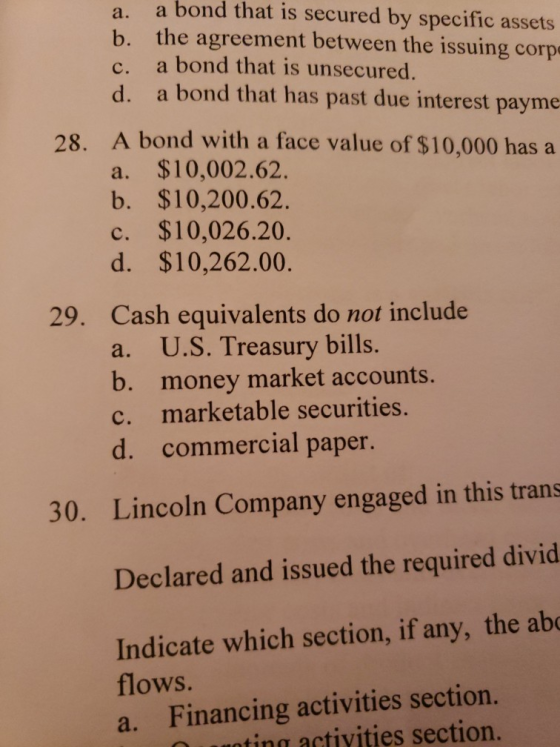 a bond that is secured by specific assets a. b. the agreement between the issuing corp a bond that is unsecured. a bond that