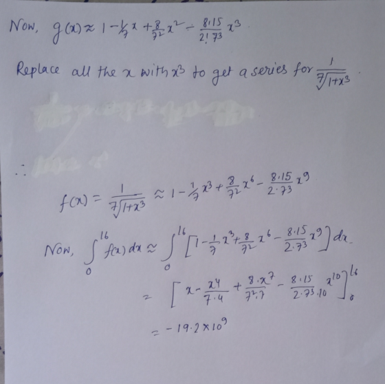 23 2173 Now, g(x) = 1 - 4x + x - 2 Replace all the a with up to get a series for Tirya -xo_8115x9 2.73 7/142² fou ñ 1-2 2 23
