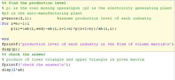 8* find the production level * pl is the coal mining operatipon ;p2 is the electricity generating plant Sp3 is the auto-manuf