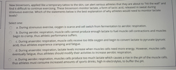 New biosensors, applied like a temporary tattoo to the skin, can alert serious athletes that they are about to hit the wall a