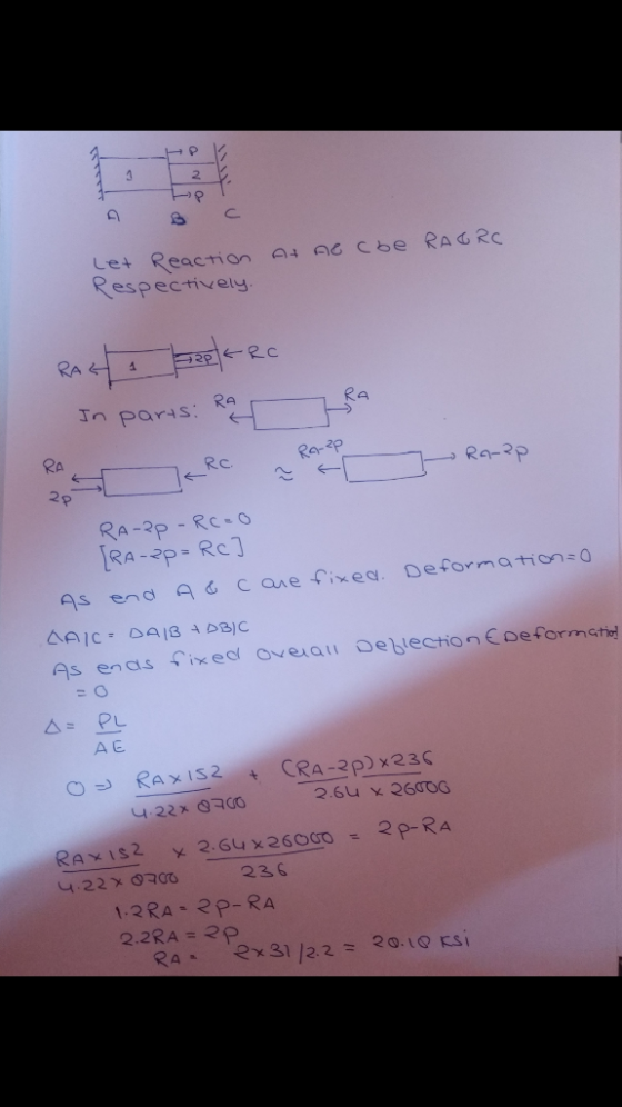 At AC cbe RAORC Let Reaction Respectively. RAS & Pero In parts: Rae RA T ERC ~ par RA-2P Ra-ap RA-2p - Rc-o LRA-2p=Rc As end