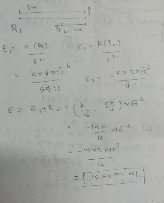 zm E = K (a) E = KCP2) 22 KX 4x10 ya G4 16 E = E TE = ( k ) x 10 19k x16 6 TA 16 = -1949 X10 16 -10168X10°N