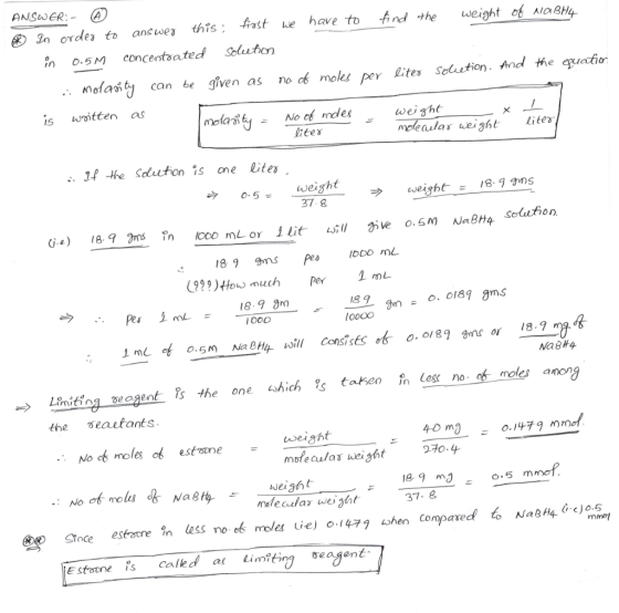 ANSWER:- 2n ordes to answer this : Aast we have to And the weight o H Melat can be given as no a moles pe lites Solution. And the equactio the euatior IS Ltten as lites ealar ueitLiter weisht weight 18.9 gns 37. 8 18.9 gn l0000 o. 0189 ms o18.9 Na fn lesc no. of meer anong Loit the eaetants 4D mo 0.1479 No c moles o estoaneight 893 weight mslealar weight 0.5 m 37- 8 ce esftre n less no ok moles e) 0 1479 shen compavedtNaHej n6 ase