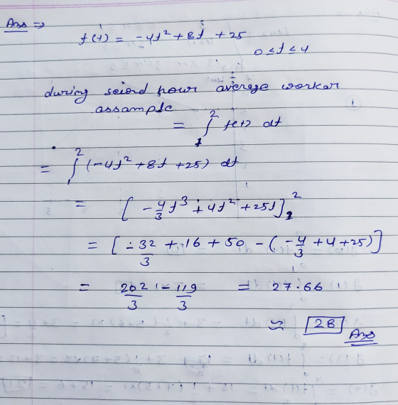 And in f(t) = -4t² + 8t + 25 a ostly during seiend pour assample average worker 2 7 teto at (-452 +81 +25) at = 1 : 32 + 16 +