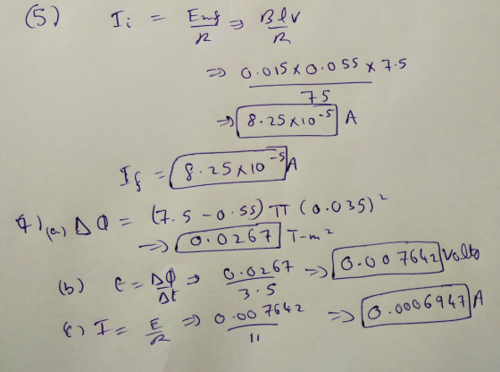 5) Ti - Eus Bev R R D 0.0154o.o55x7.5 18.25x10 >{8-25 210-2A If = (8.25 x 10-34 Glas DQ = 67.5 -0.55) TT (0.035) - -) 0.0267