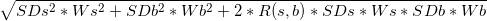VSDs2 * W S2 + SD62 *W62 + 2 * Rſs, b) * SDs*W* SDb* W