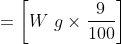 W9 X 100