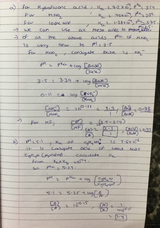 for Hydofluonc 314 oxa 331 38Y 33 / 1ONH ladcacd these acds to prepare bffe pka of Hn we Use Can al the aclds pH2 3-0 all aba
