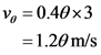 Ve=0.40x3
= 1.20 m/s
