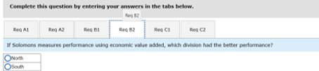 Complete this question by entering your answers in the tabs below. RAL ROGAR B1 1 RB2 RCI Rec2 If Solomons measures performan
