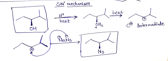 SN mechanism heat heat e 4ntexmediate OH RdaNs N3
