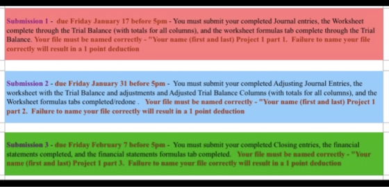 Submission 1 - due Friday January 17 before 5pm - You must submit your completed Journal entries, the Worksheet complete thro