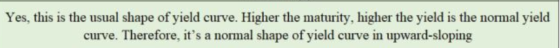 Yes, this is the usual shape of yield curve. Higher the maturity, higher the yield is the normal yield curve. Therefore, its