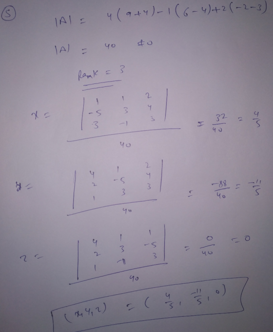 IAL (944)-1(6-4)+2(-2-3) Al = 40 &0 Rank = 3 ws- TM 88 40 4o C G 5, = 5, (1442)