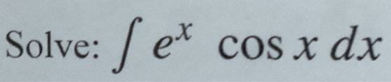 Solve: ſ et cos x dx