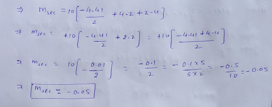 msec = 10 > 2 msec =of! +42 +2u to-sy in] A14] ㅋ Msec = 다. 00| 어AS = =-0.5 =-005 2 2 5x2 (o Mseca - OOS