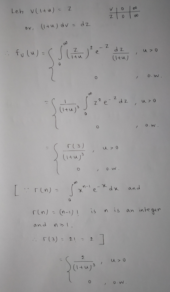 Z. 7 Z. Itu) 0 r( 3) tu) u70 e dK and is n is an in te aer 「In/: (n-1丿! and n 「(3): 21 2 0 O. W