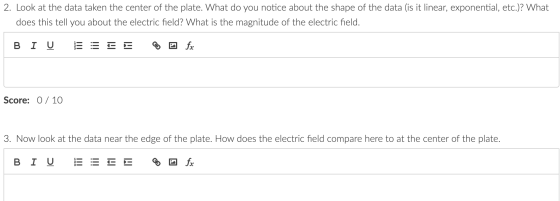 2. Look at the data taken the center of the plate. What do you notice about the shape of the data (is it linear, exponential,