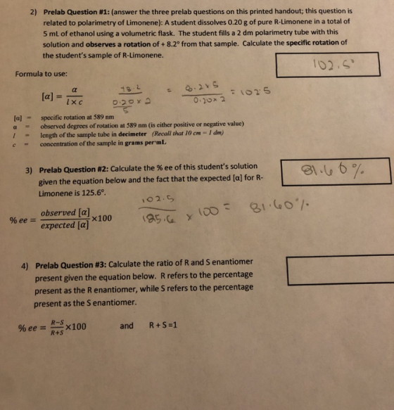 Prelab Question #1: (answer the three prelab questions on this printed handout; this question is 2) related to polarimetry of