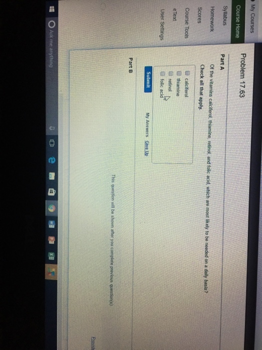My Courses Problem 17.63 Course Home Syllabus Part