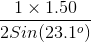 1 x 1.50 2.Sin (23.10