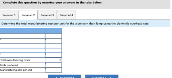 Complete this question by entering your answers in the tabs below. Required 1 Required 2 Required 3 Required 4 Determine the