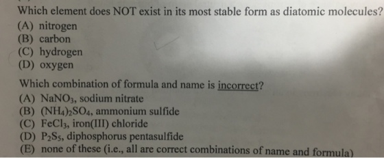 Which element does NOT exist in its most stable fo