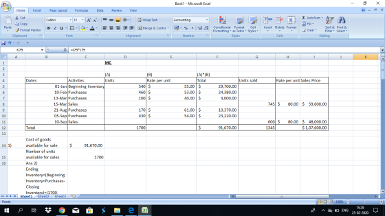 Book1 - Microsoft Excel - X Page Layout Formulas Data Review View Calibri ♡ Accounting Home Insert * Cut La Copy Format Paint